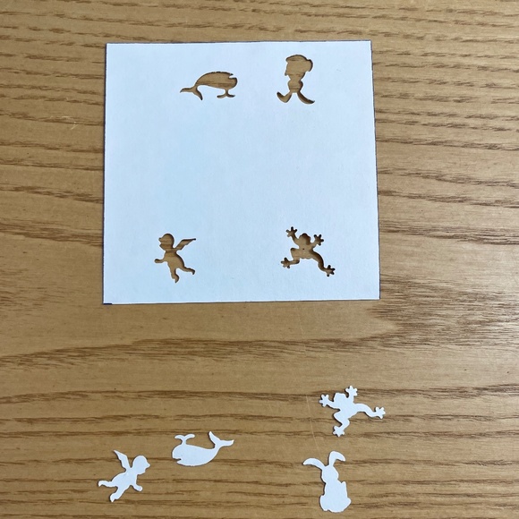 Craft Paper Punch Kit Zippered Case 12 Designs Paper Art Easter Rabbit Valentine - Picture 7 of 7